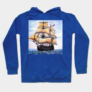 Pirate Ship Under Full Sail Hoodie